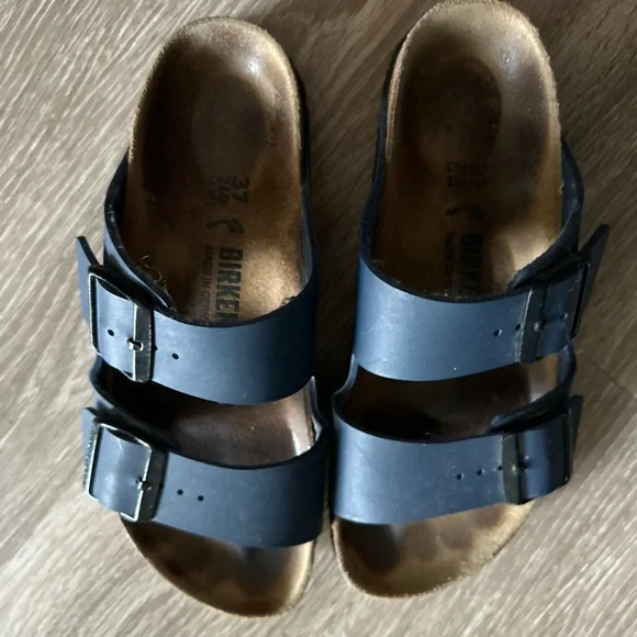 Birkenstock Navy Arizona Sandals - Picture 3 of 5